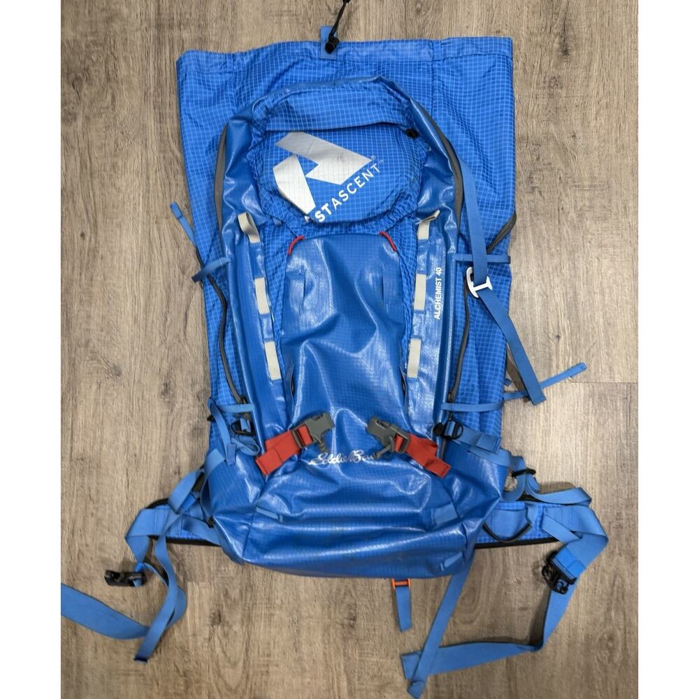 Eddie Bauer First ascent Alchemist 40L Outdoor Hiking Backpack Blue Excellent